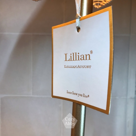 Lillian August Parasol Rattan Table Lamp Antiqued Brass Scalloped Edge - Picture 4 of 7